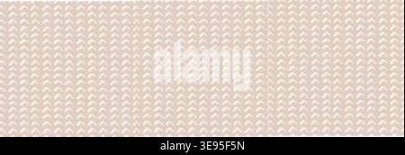 Seamless pattern with small white chevron shapes on warm beige background, minimal modern texture for fabric, wallpaper, wrapping paper, packaging, branding and contemporary design, soft neutral style Stock Vector
