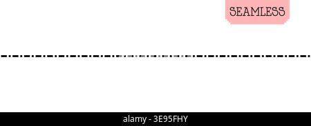 Minimal pixel style dashed divider forming a continuous repeating line for clean and retro inspired layouts Stock Vector