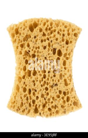 Simple yellow dishes sponge isolated on white background Stock Photo