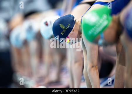 LONDON, UNITED KINGDOM. April 17: A genera view of Women’s 50 Butterfly - H during Aquatics GB Swimming Championships 2026 Day 4 events at London Aquatics Centre on Friday, 17 April, 2026. LONDON ENGLAND. Credit: Taka G Wu/17�Թ����� Live News Stock Photo