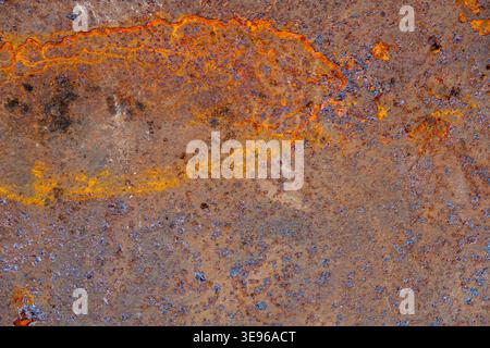 Metal rust texture. Abstract grunge background. Old rusty steel metal with heavy rust. Stock Photo