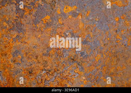 Metal rust texture. Abstract grunge background. Old rusty steel metal with heavy rust. Stock Photo