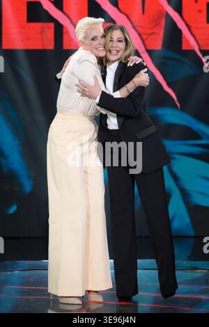 Brigitte Nielsen (l) and Francesca Fagnani (r) attend the third
