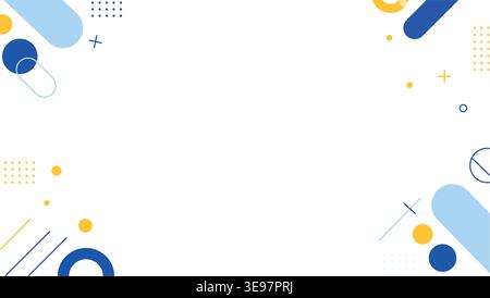 Flat design geometric background vector. Stock Vector