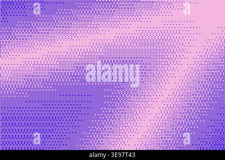Pixel art background with retro gradient texture. Abstract bitmap pattern with dithered dots and geometric shapes for vintage arcade game design Stock Vector