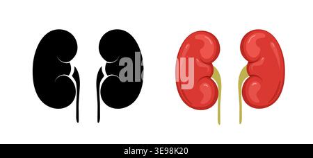 Kidney icon. Internal organ anatomy and health concept. Vector illustration for medical design or biology study Stock Vector