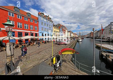 Nyhavn canal waterfront in Copenhagen. Stock Photo