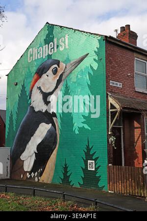 Chapel Street mural Levenshulme, artist Richard Preston, Manchester, England, UK. Stock Photo