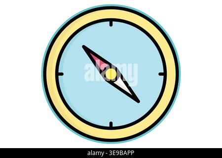Compass icon. Icon related to strategic direction. Government elements vector illustration. colored icon style Stock Vector