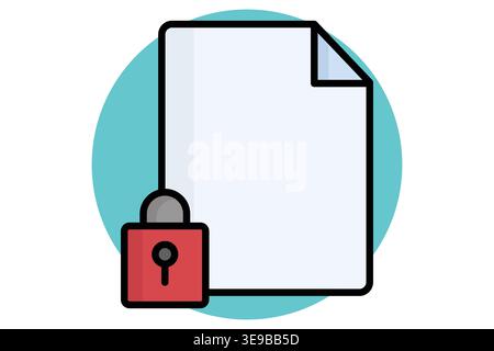 Confidential icon. Icon related to government document. Government elements vector illustration. colored icon style Stock Vector