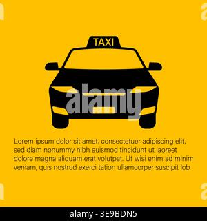 Taxi Icon Symbol. Vector Illustration Isolated on White Background. Stock Vector