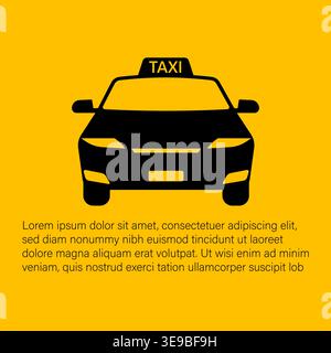 Taxi Icon Symbol. Vector Illustration Isolated on White Background. Stock Vector