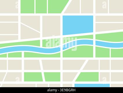 City Map in GPS Version. GPS Map Navigator. Vector Illustration. Stock Vector