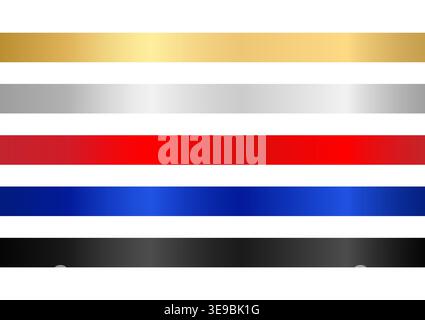 Set of Ribbon. Vector Illustration Isolated on White Background. Stock Vector