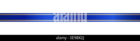 Blue Ribbon. Vector Illustration Isolated on White Background. Stock Vector