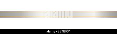 Silver Ribbon. Vector Illustration Isolated on White Background. Stock Vector