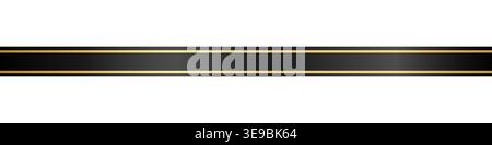 Black Ribbon. Vector Illustration Isolated on White Background. Stock Vector