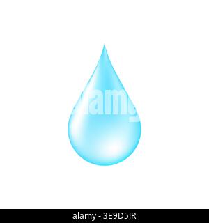 Natural Water Drop. Vector Illustration. Stock Vector