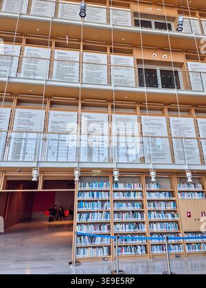 An interior view of the Stavros Niarchos Foundation Cultural Centre in Athens, Greece Stock Photo