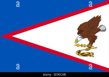 American Samoa national flag image ideal for branding education and creative design applications Stock Vector