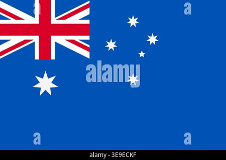 High quality Australia flag image suitable for editorial education travel and digital design projects Stock Vector