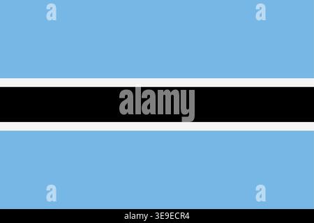 High quality Botswana flag image suitable for editorial education travel and digital design projects Stock Vector