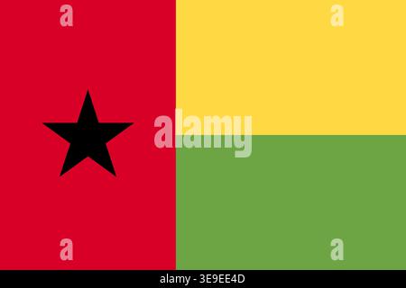 High quality GuineaBissau flag image suitable for editorial education travel and digital design projects Stock Vector