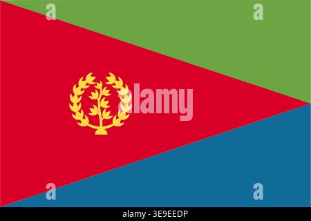Eritrea national flag image ideal for branding education and creative design applications Stock Vector