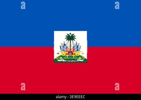 High quality Haiti flag image suitable for editorial education travel and digital design projects Stock Vector