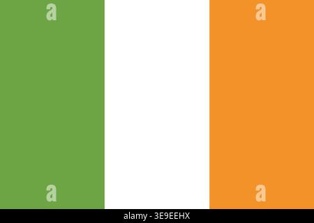 High quality Ireland flag image suitable for editorial education travel and digital design projects Stock Vector