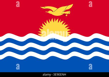 High quality Kiribati flag image suitable for editorial education travel and digital design projects Stock Vector