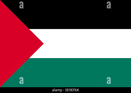 High quality Palestine flag image suitable for editorial education travel and digital design projects Stock Vector