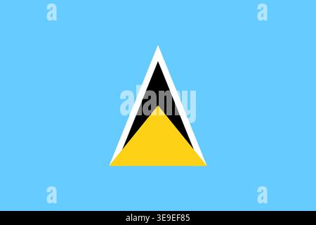 Saint Lucia national flag image ideal for branding education and creative design applications Stock Vector