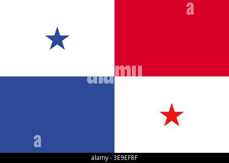Panama national flag image ideal for branding education and creative design applications Stock Vector