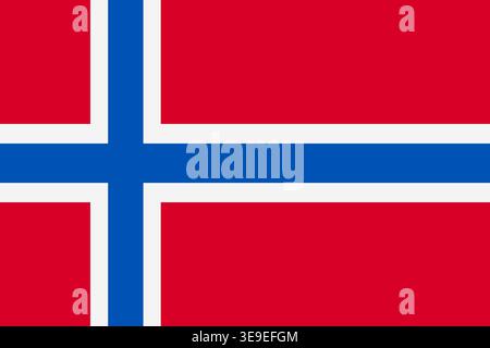 High quality Svalbard and Jan Mayen flag image suitable for editorial education travel and digital design projects Stock Vector