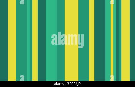 Vibrant vertical stripes in shades of teal, green, and gold create a dynamic, modern pattern. Stock Vector