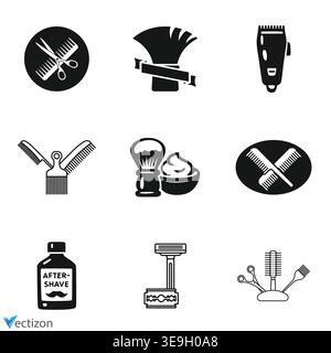 Barber shop icons vector illustration Stock Vector