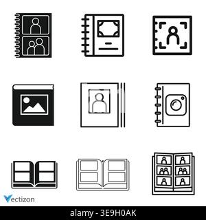 photo album icon, Vector illustration Stock Vector