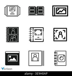 photo album icon, Vector illustration Stock Vector