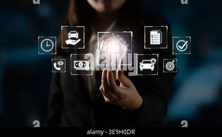 Artificial intelligence automates customer services across finance, insurance and mobility with faster processing and decision support. Corpus Stock Photo