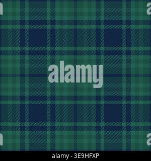 Check seamless pattern. Green small checks background. Repeated gingham patern plaid. Scottish style design prints. Repeating texture checkered plaids Stock Vector