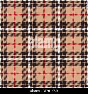 Check seamless pattern. Classic big checks background. Repeated gingham timeless patern. Design prints Scottish style. Repeating texture checkered Stock Vector