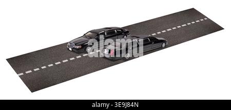 Secret meetings in two Limousines usually used for travel to special occasions Stock Photo