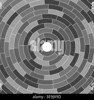Segments centered. Abstract pattern. Solid cells in frame. Lightweight. Small padding. Elegant vector illustration. Stock Vector