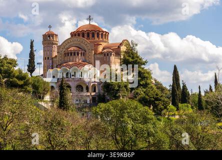 Church of Saint Paul (Agios Pavlos) located on a hill in the northeast part of Thessaloniki, Greece Stock Photo