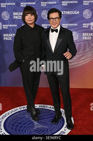 Echo Quan and Ke Huy Quan at the 12th Breakthrough Prize Gala at Barker ...