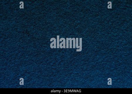 Close up blue material texture with soft surface used as universal background. Stock Photo