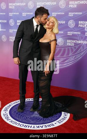Matthew Rutler and Christina Aguilera at the 12th Breakthrough Prize ...