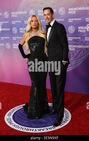 Paris Hilton and Carter Reum at the 12th Breakthrough Prize Ceremony ...