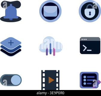 Information icons set. Info symbols, help and support signs collection Stock Vector